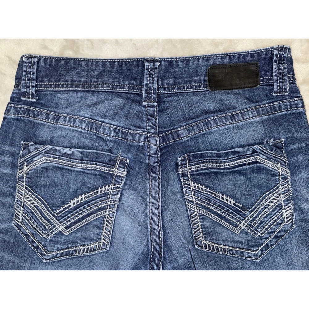 Buckle Black Men's Jeans 30X30 Slim Straight Low Rise Stretch Thick Stitch - Picture 11 of 16